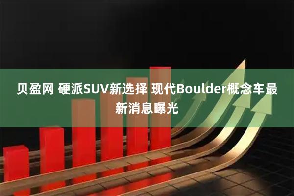 贝盈网 硬派SUV新选择 现代Boulder概念车最新消息曝光